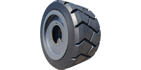 Photo of Sandvik TS570 solid rubber wheel, chevron tread