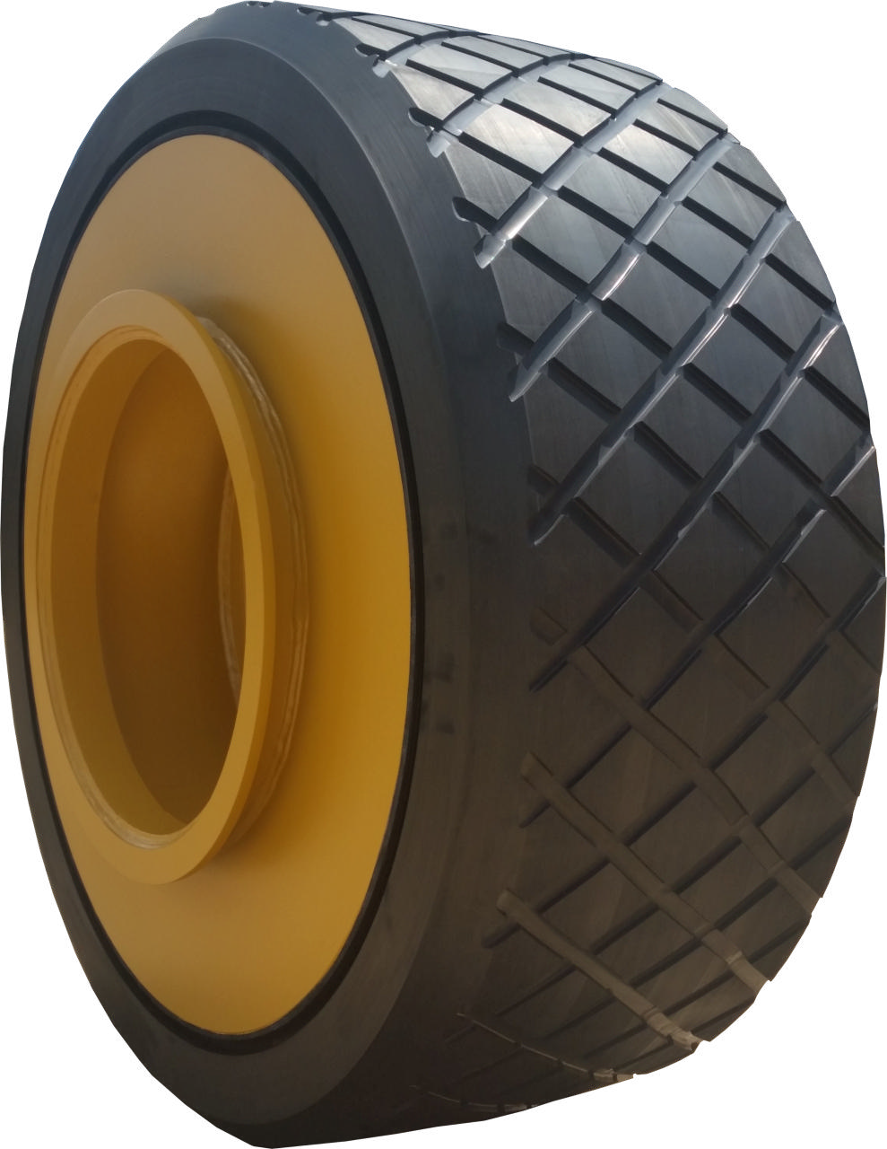 Example image for Caterpillar SH640D wheel, diamond tread, suits 14mm chains